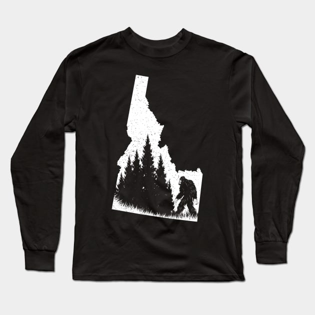 Idaho Bigfoot Long Sleeve T-Shirt by Tesszero